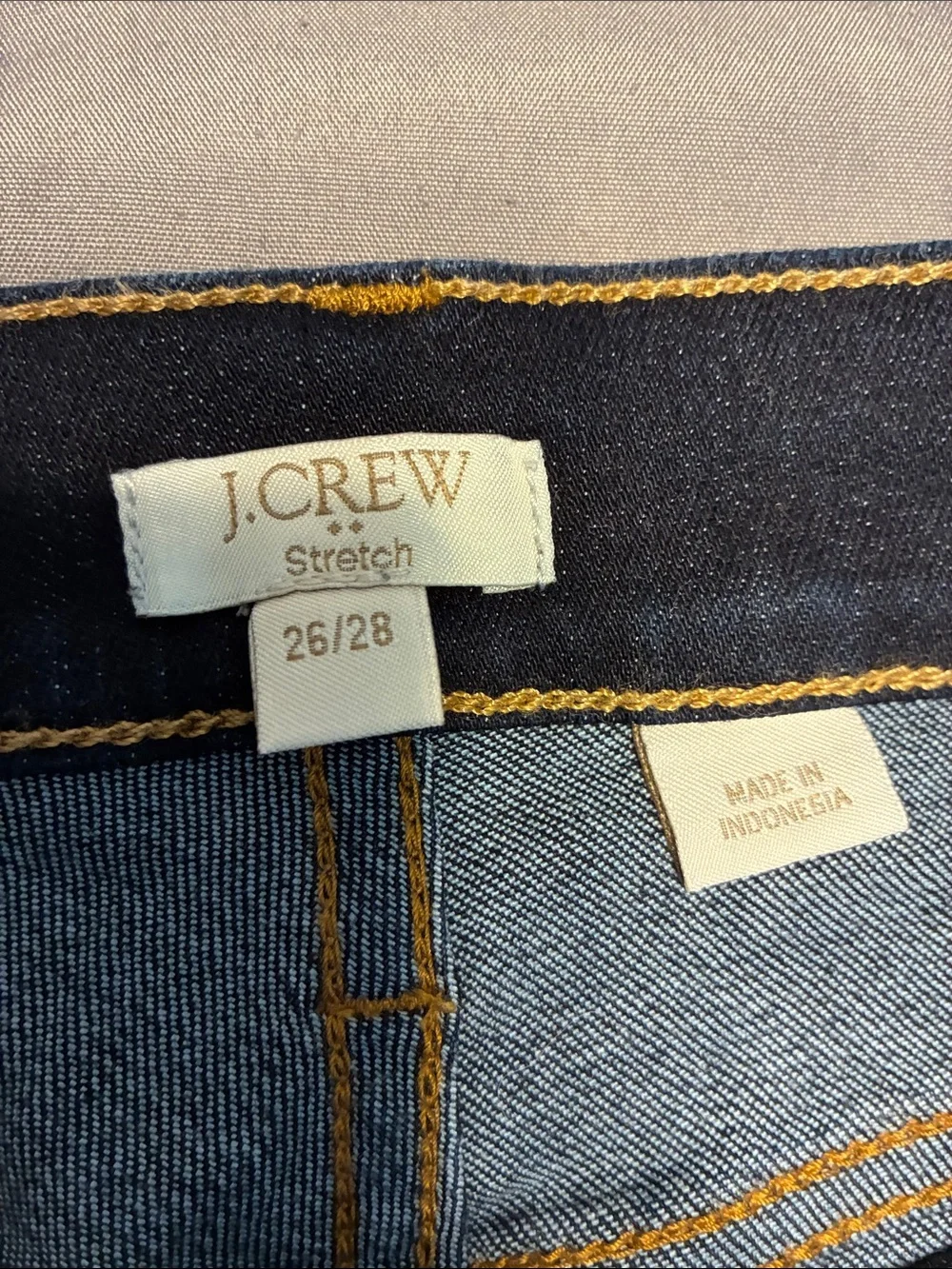 J. Crew Indigo Skinny Jeans with Contrast Stitching